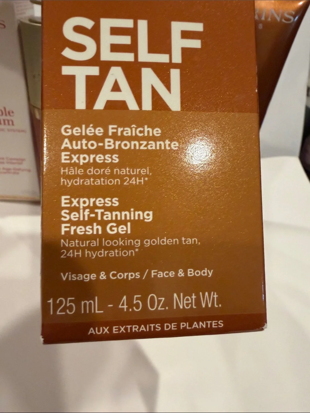 Clarins Double Serum & Self Tan Set — Gold, White, Bronze